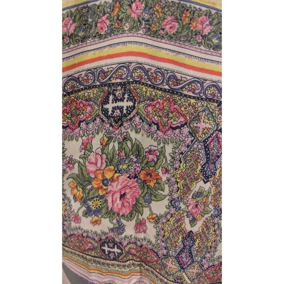 Maeve By Anthropologie Oversized Boho Balloon Sleeve Floral Peasant Blouse Sz XS - Picture 4 of 4